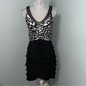 LAURA PETITE high low cocktail dress petite wedding guest V-neck size 8